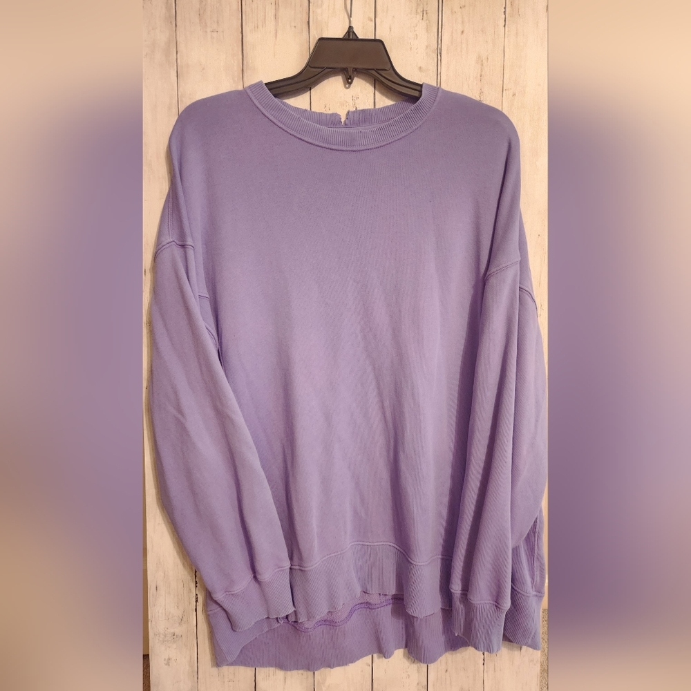 Aerie Lilac Knit Crewneck